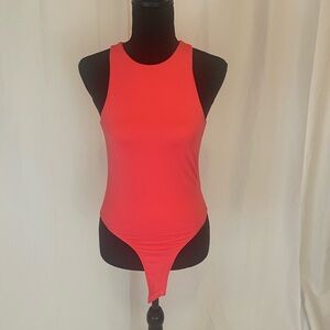 Bright Neon Bodysuit Pink/Coral
